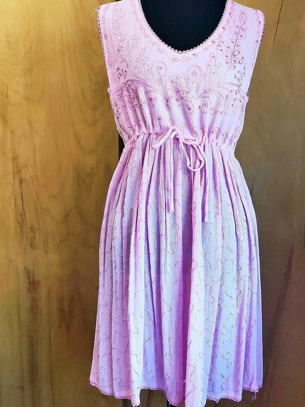 raya sun Pink Sun-Embroidered Top